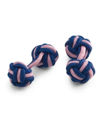 Brooks Brothers Knot Cuff Links  | Navy/pink In Navy,pink