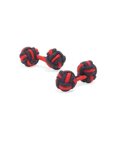 Brooks Brothers Knot Cuff Links  | Navy/red In Navy,red