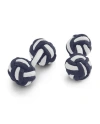 Brooks Brothers Knot Cuff Links  | Navy/white In Blue