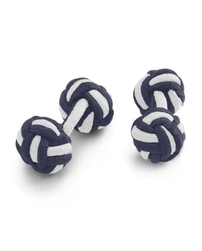Brooks Brothers Knot Cuff Links  | Navy/white In Navy,white