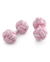 Brooks Brothers Knot Cuff Links  | Pink/white In Pink,white