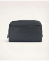 Brooks Brothers Large Pebbled Leather Dopp Kit In Black