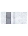 Brooks Brothers Large Square 2pc Bath Sheets In White