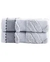 Brooks Brothers Large Square 2pc Wash Towels In Silver