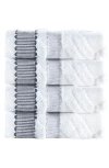 Brooks Brothers Large Square 4-pack Turkish Cotton Washcloths In White