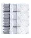 Brooks Brothers Large Square 4pc Wash Towels In White
