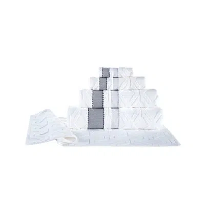 Brooks Brothers Large Square Bath Mat In White