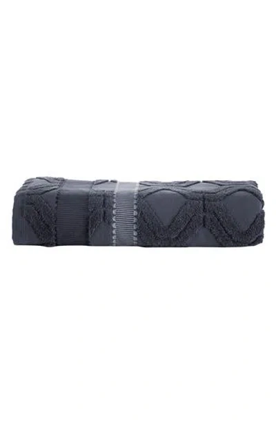 Brooks Brothers Large Square Cotton Towel In Anthracite