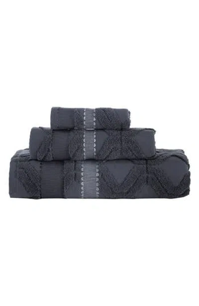 Brooks Brothers Large Square Turkish Cotton 3-piece Towel In Black