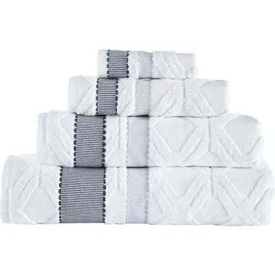 Brooks Brothers Large Square Turkish Cotton Bath Towel In White