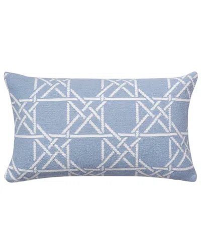 Brooks Brothers Lattice Work Decorative Lumbar Throw Pillow In Blue