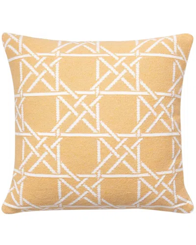 Brooks Brothers Lattice Work Decorative Throw Pillow In Yellow