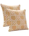 Brooks Brothers Lattice Work Decorative Pillow In Yellow