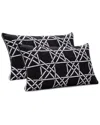 Brooks Brothers Lattice Work Decorative Pillow In Black