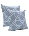 Brooks Brothers Lattice Work Decorative Pillow In Blue