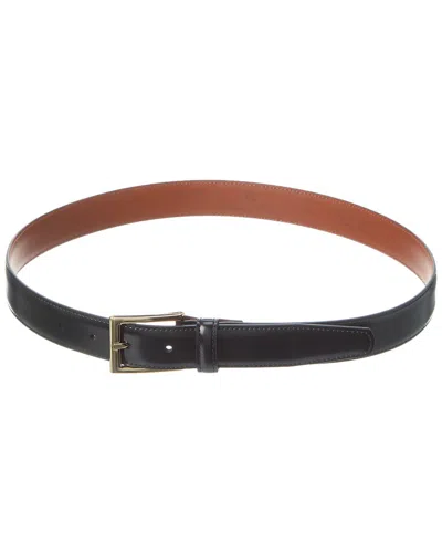 Brooks Brothers Leather Belt In Black