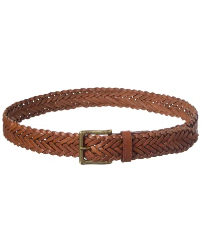Brooks Brothers Leather Belt In Brown