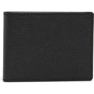 Brooks Brothers Leather Bifold Wallet In Black
