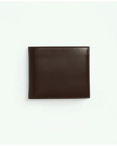 Brooks Brothers Leather Billfold In Brown