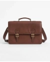 Brooks Brothers Leather Briefcase In Brown