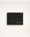 Brooks Brothers Leather Card Case In Black