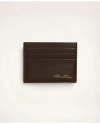 Brooks Brothers Leather Card Case In Brown