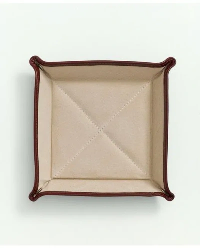 Brooks Brothers Leather Catchall Tray In Cognac