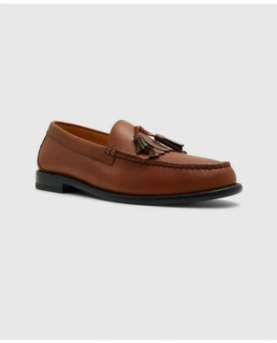 Brooks Brothers Leather Tassel Loafers In Brown