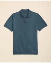 Brooks Brothers Lightweight Luxe All-season Sweater, Johnny Collar In Dark Teal