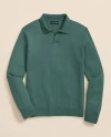Brooks Brothers Lightweight Luxe All-season Sweater, Johnny Collar In Green