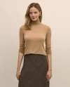 Brooks Brothers Lightweight Modal Cashmere Turtleneck Sweater In Brown
