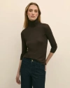 Brooks Brothers Lightweight Modal Cashmere Turtleneck Sweater In Green