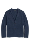 BROOKS BROTHERS LINEN & COTTON NOTCHED LAPEL CARDIGAN