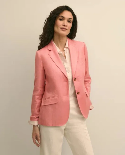 Brooks Brothers Linen Blend Jacket In Pink