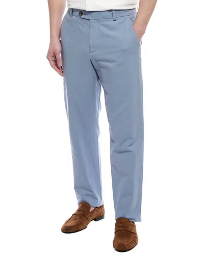Brooks Brothers Linen-blend Pant In Blue