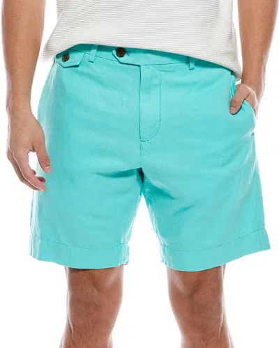 Brooks Brothers Linen-blend Short In Blue