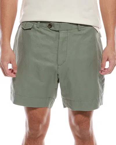 Brooks Brothers Linen-blend Short In Green