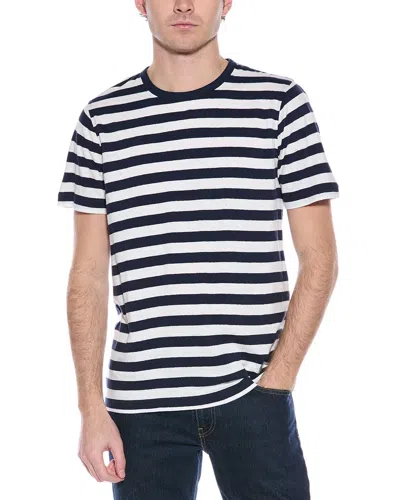 Brooks Brothers Linen-blend T-shirt In Navy