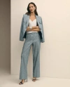 Brooks Brothers Linen Blend Wide-leg Trousers In Gold