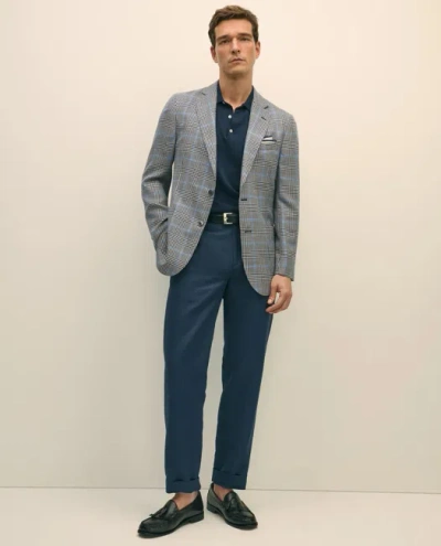 Brooks Brothers Linen Cotton Pants In Blue