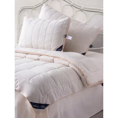 Brooks Brothers Linen Fiber Medium Bed Pillow In Cream