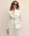Brooks Brothers Linen One-button Notch Lapel Jacket In White