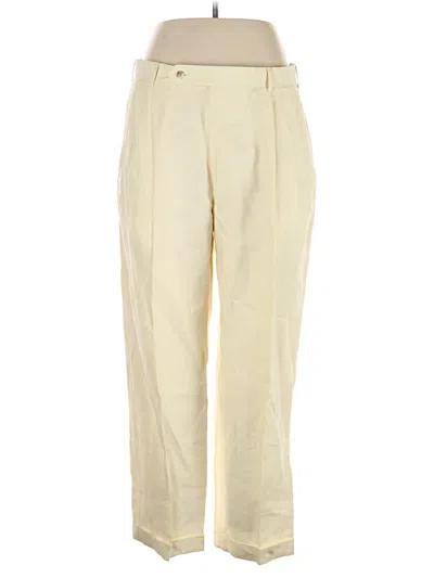 Pre-owned Brooks Brothers Linen Pants In Ivory