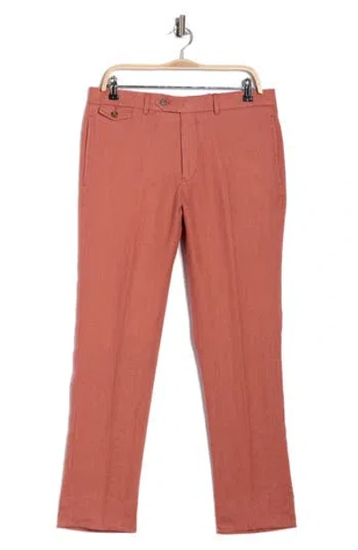 Brooks Brothers Linen Pants In Pink