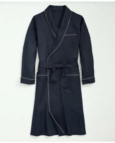 Brooks Brothers Linen Robe | Navy | Size Small