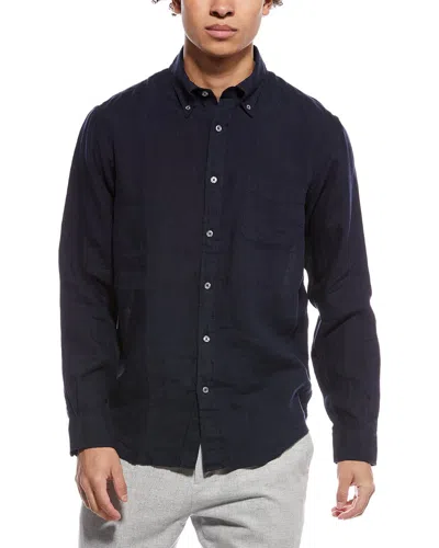 Brooks Brothers Linen Shirt In Blue