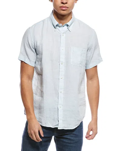 Brooks Brothers Linen Shirt In Blue