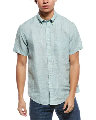 Brooks Brothers Irish Linen Short-sleeve Sport Shirt In Green