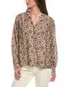 Brooks Brothers Linen-blend Blouse In Multi