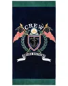 Brooks Brothers Logo Crest Beach Towel In Navy